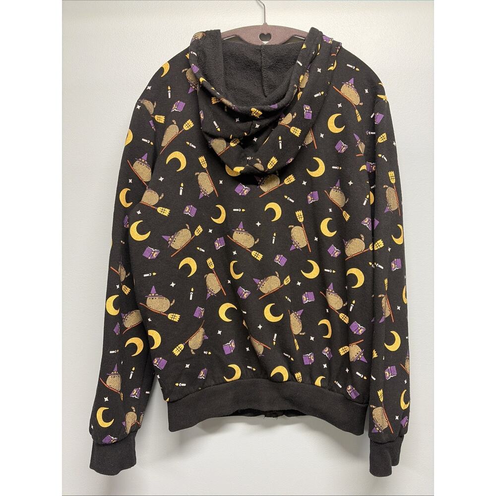 Pusheen CultureFly Full Zip Hoodie - Women's Sz XS - Witch Cat Black Halloween - Picture 3 of 5